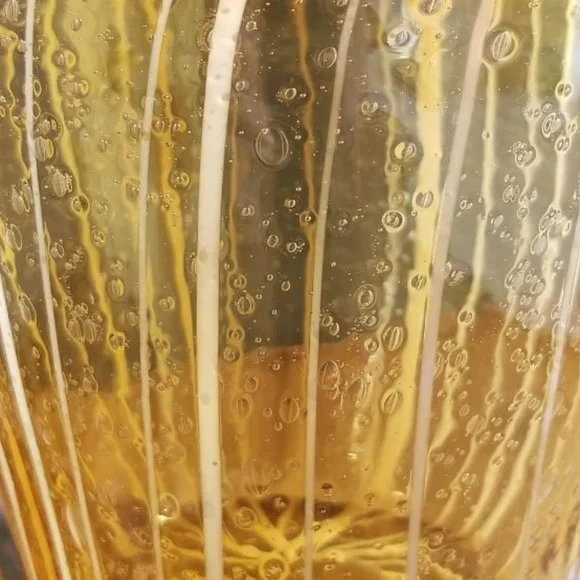 Murano Ice Bin Venini for Disaronno, Handblown Italian Art Glass, Amber & White - Picture 5 of 9